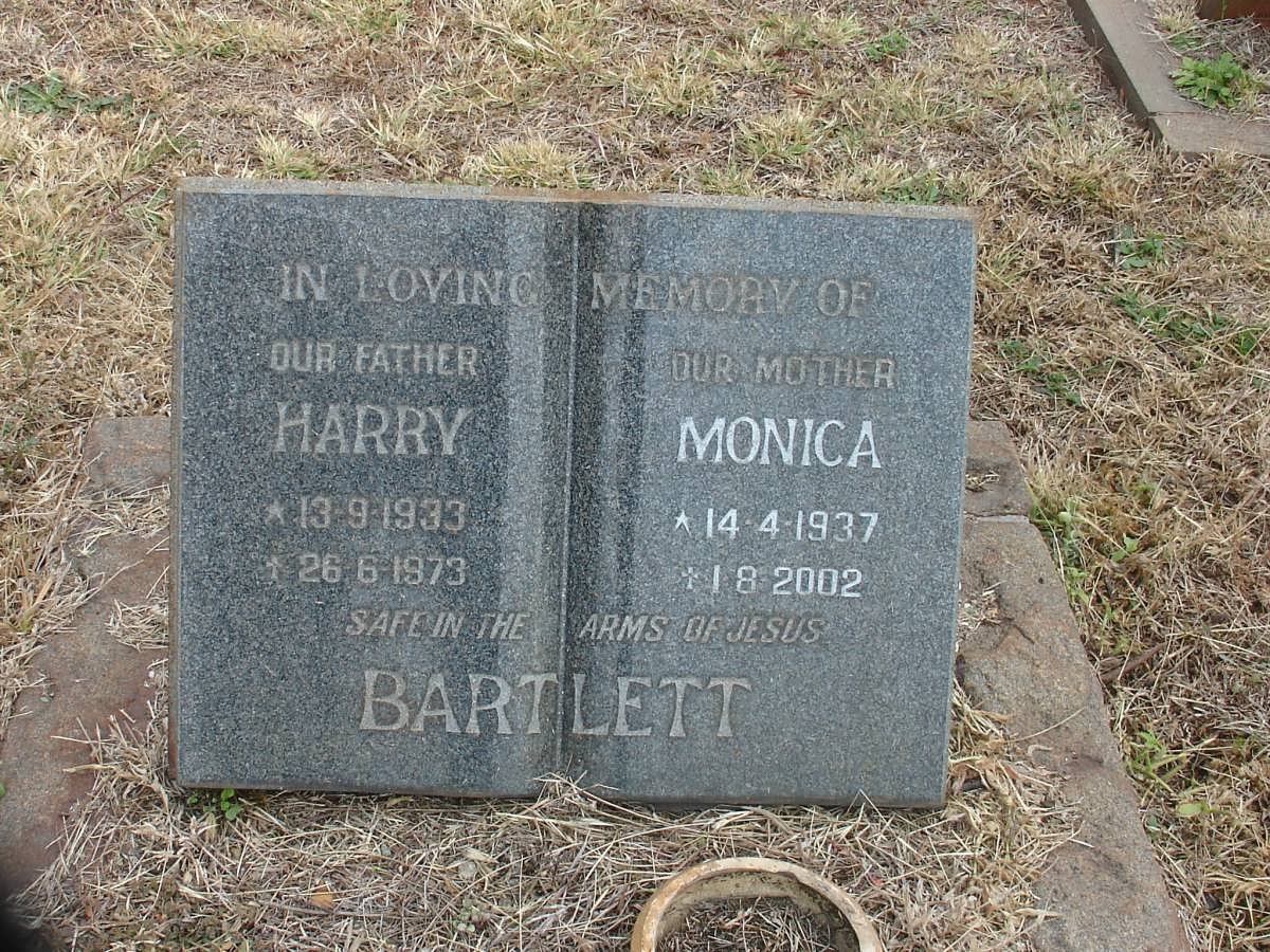 BARTLETT Harry 1933-1973 &amp; Monica 1937-2002