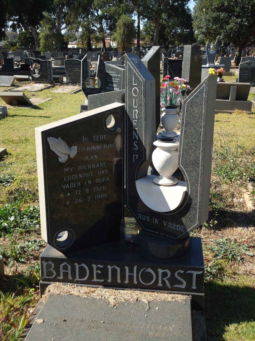 BADENHORST Lourens P. 1920-1985