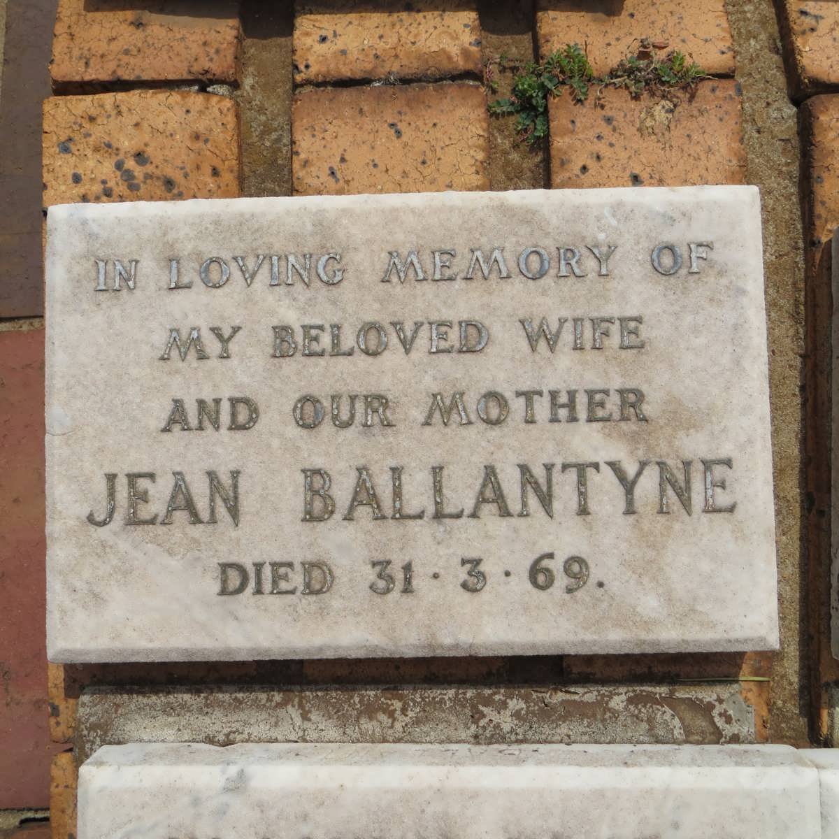 BALLANTYNE Jean -1969