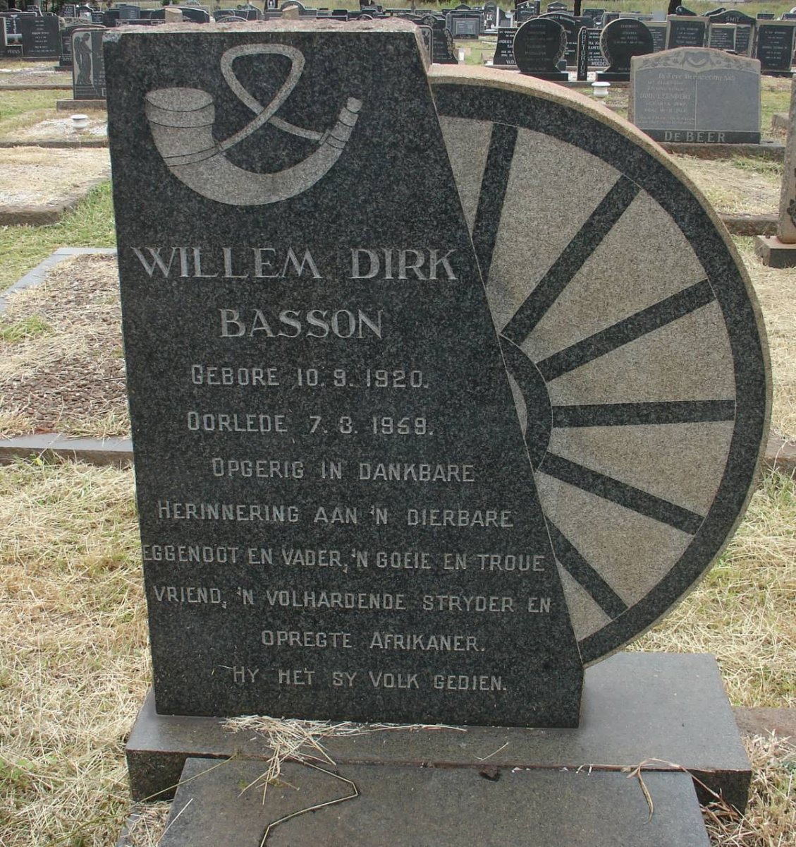 BASSON Willem Dirk 1920-1959