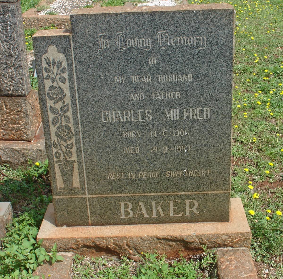 BAKER Charles Milfred 1906-1959