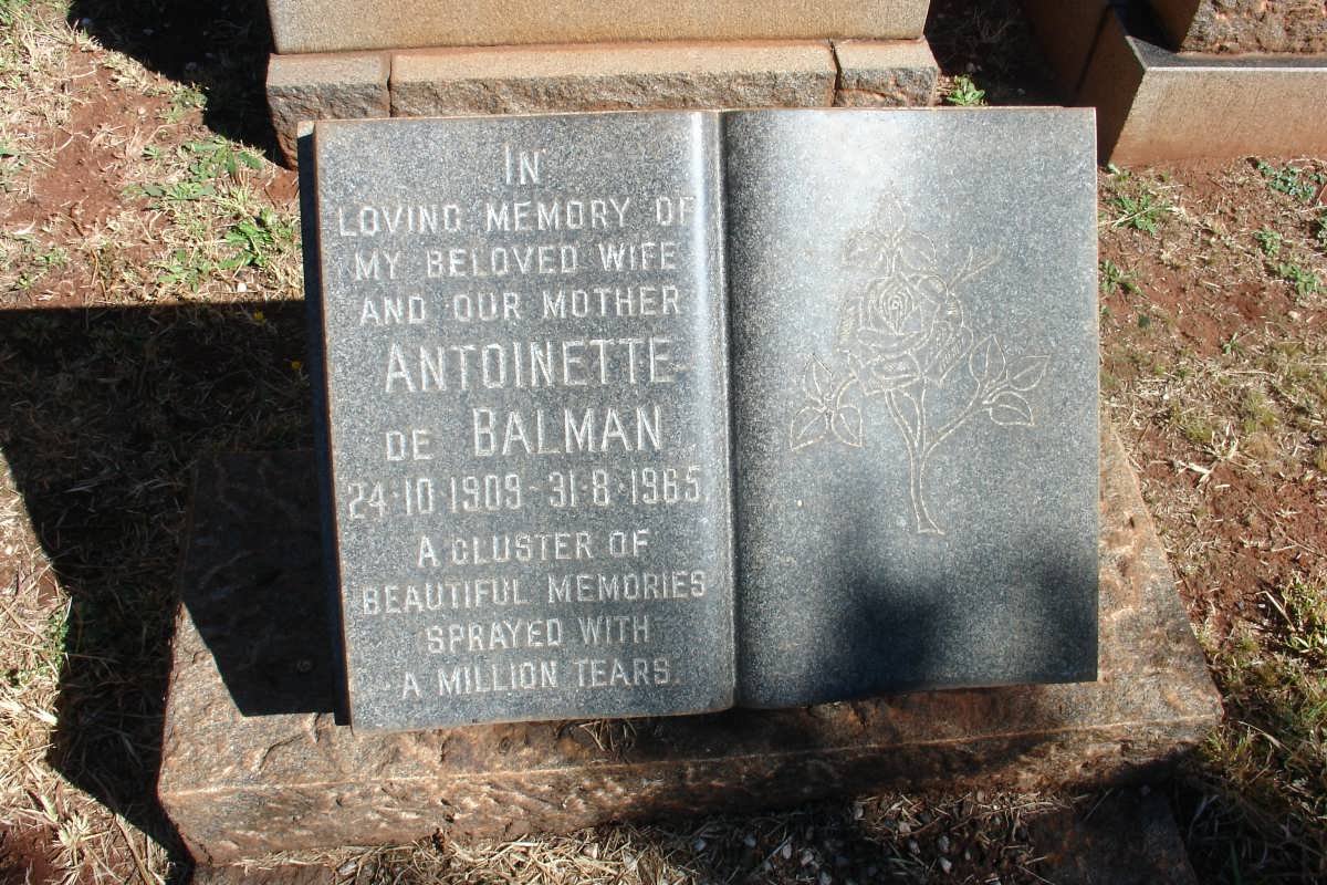 BALMAN Antoinette, de 1909-1965