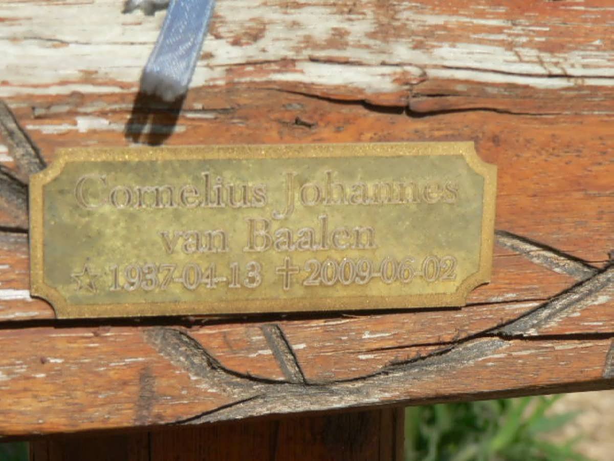 BAALEN Cornelius Johannes, van 1937-2009