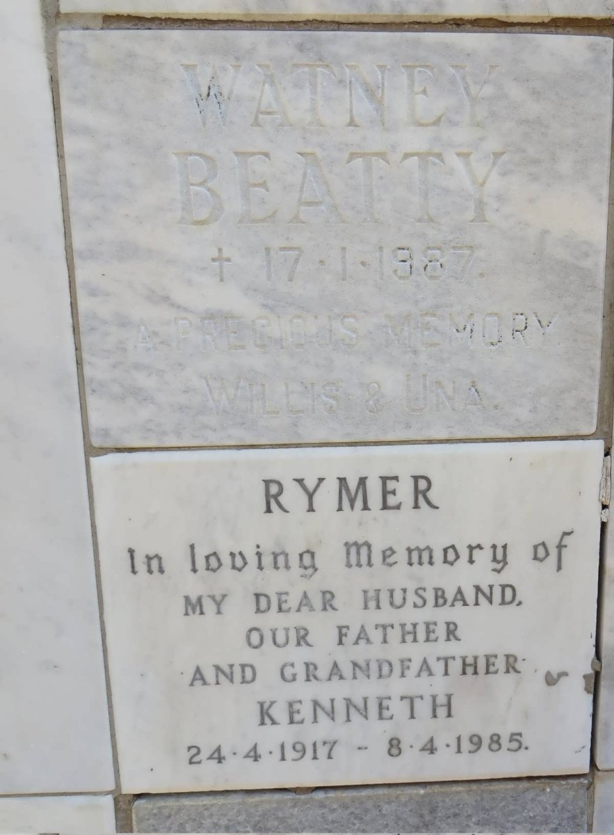 BEATTY Watney -1987 :: RYMER Kenneth 1917-1985
