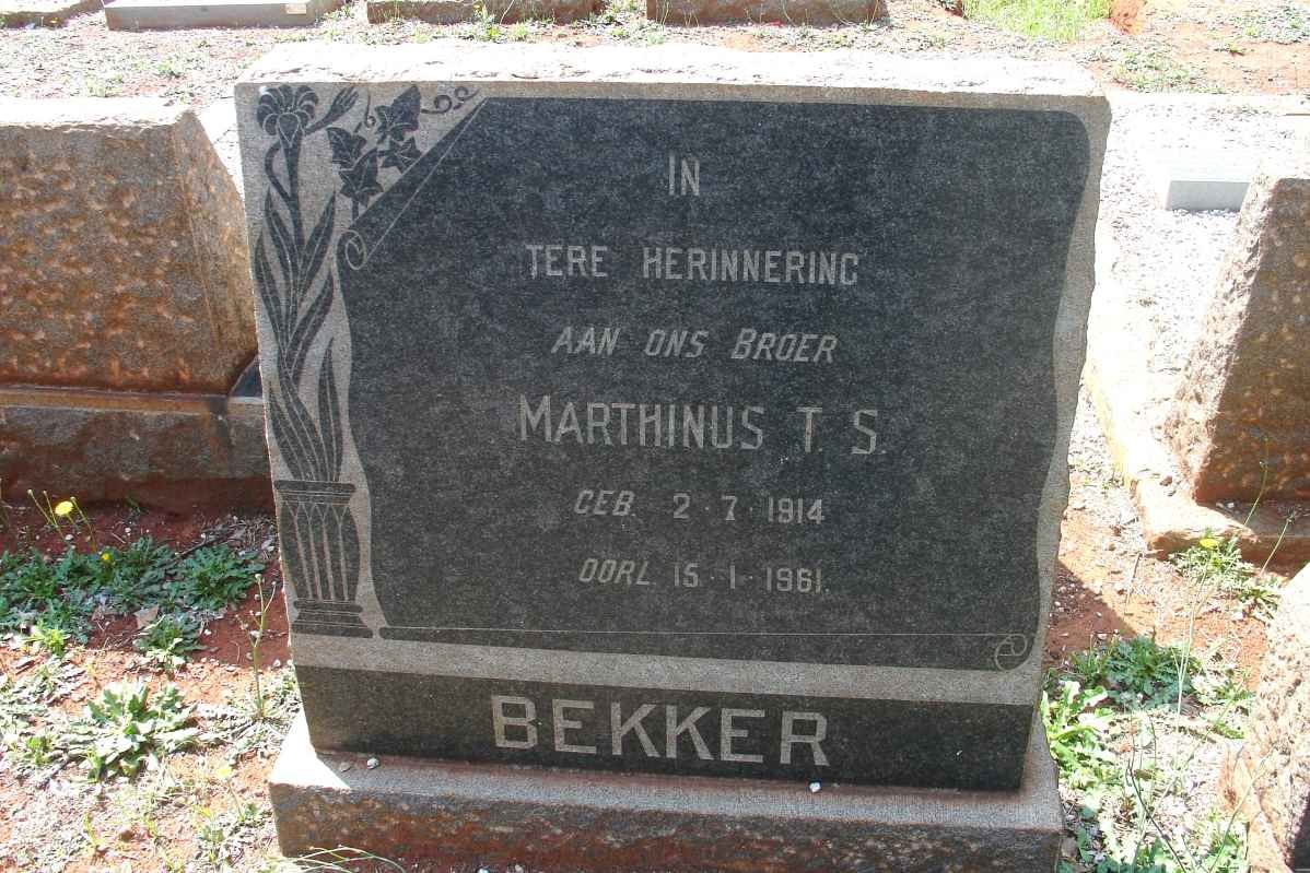 BEKKER Marthinus T.S. 1914-1961