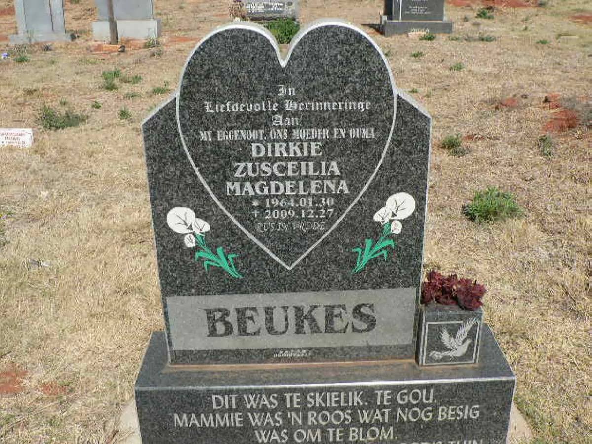 BEUKES Dirkie Zusceilia Magdelena 1964-2009