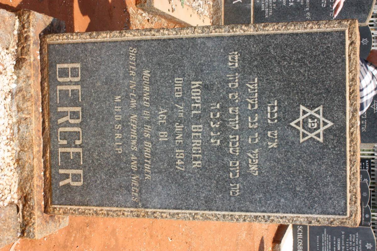 BERGER Kopel -1947