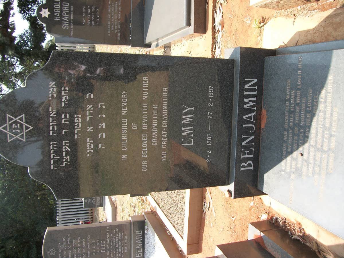 BENJAMIN Emmy 1907-1997