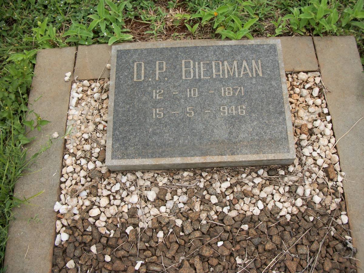 BIERMAN D.P. 1871-1946
