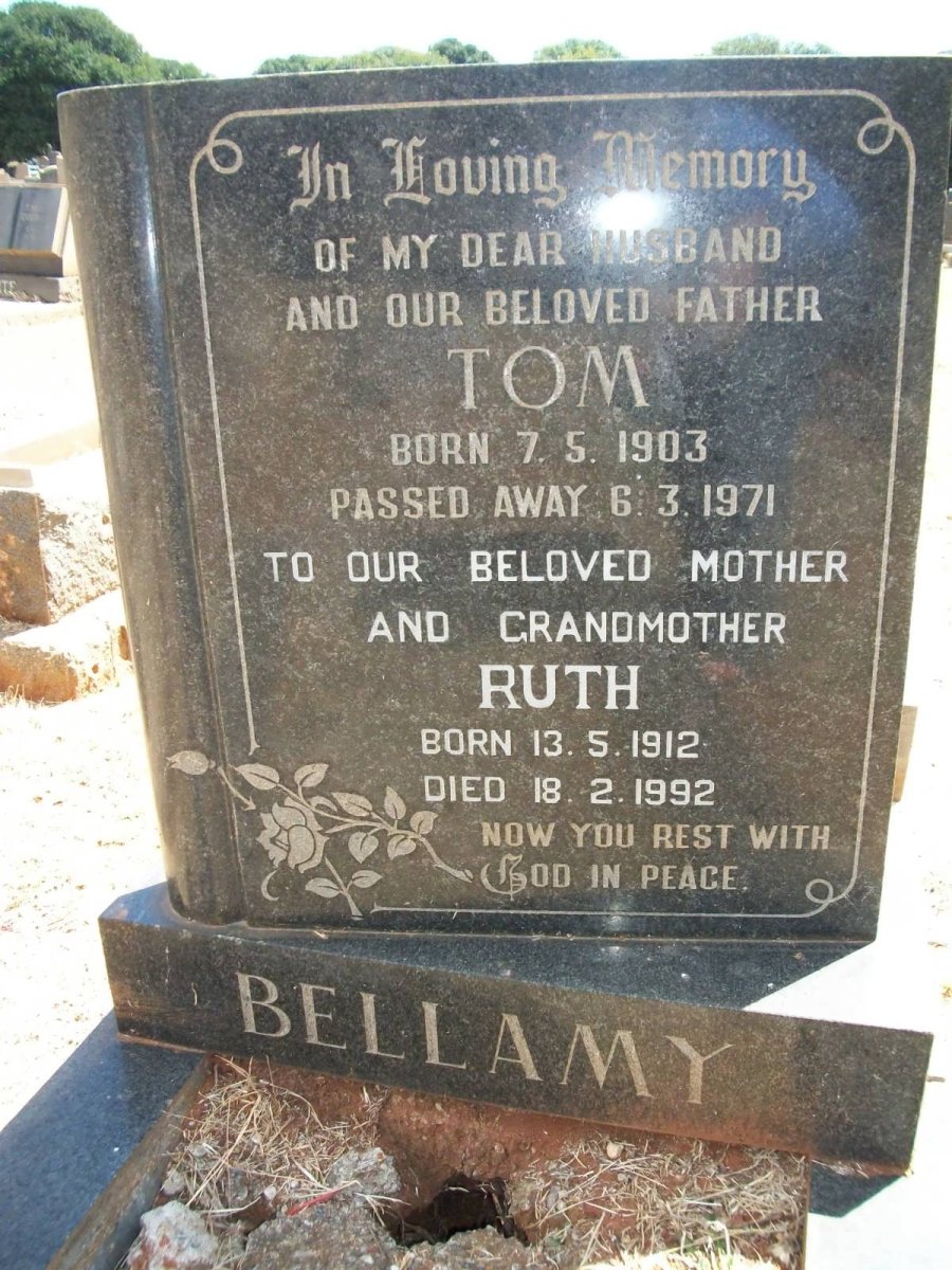 BELLAMY Tom 1903-1971 &amp; Ruth 1912-1992