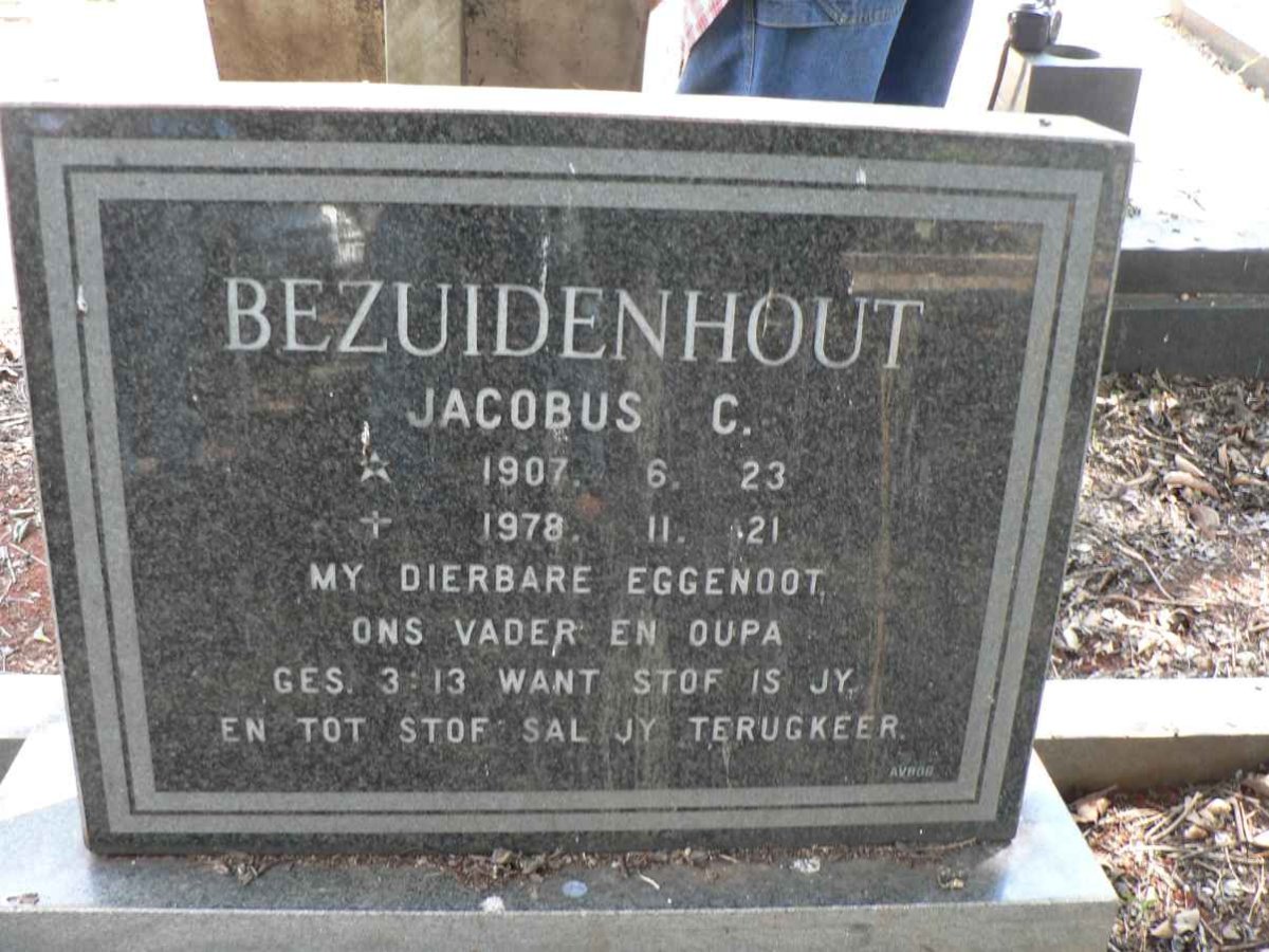 BEZUIDENHOUT Jacobus C. 1907-1978