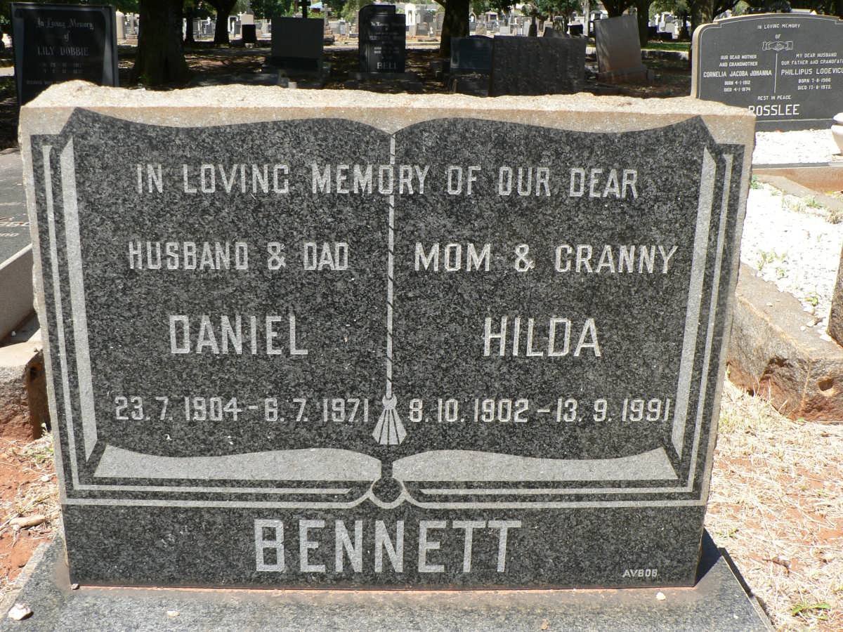 BENNETT Daniel 1904-1971 &amp; Hilda 1902-1991