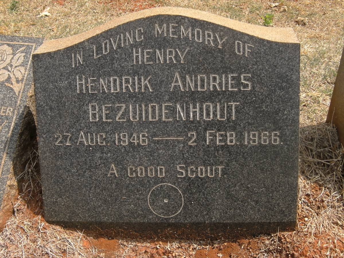 BEZUIDENHOUT Hendrik Andries 1946-1966