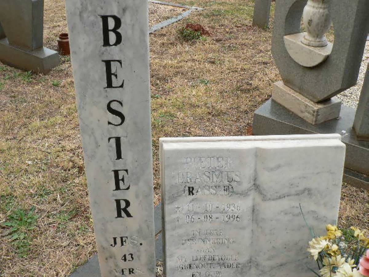 BESTER Pieter Erasmus 1936-1996