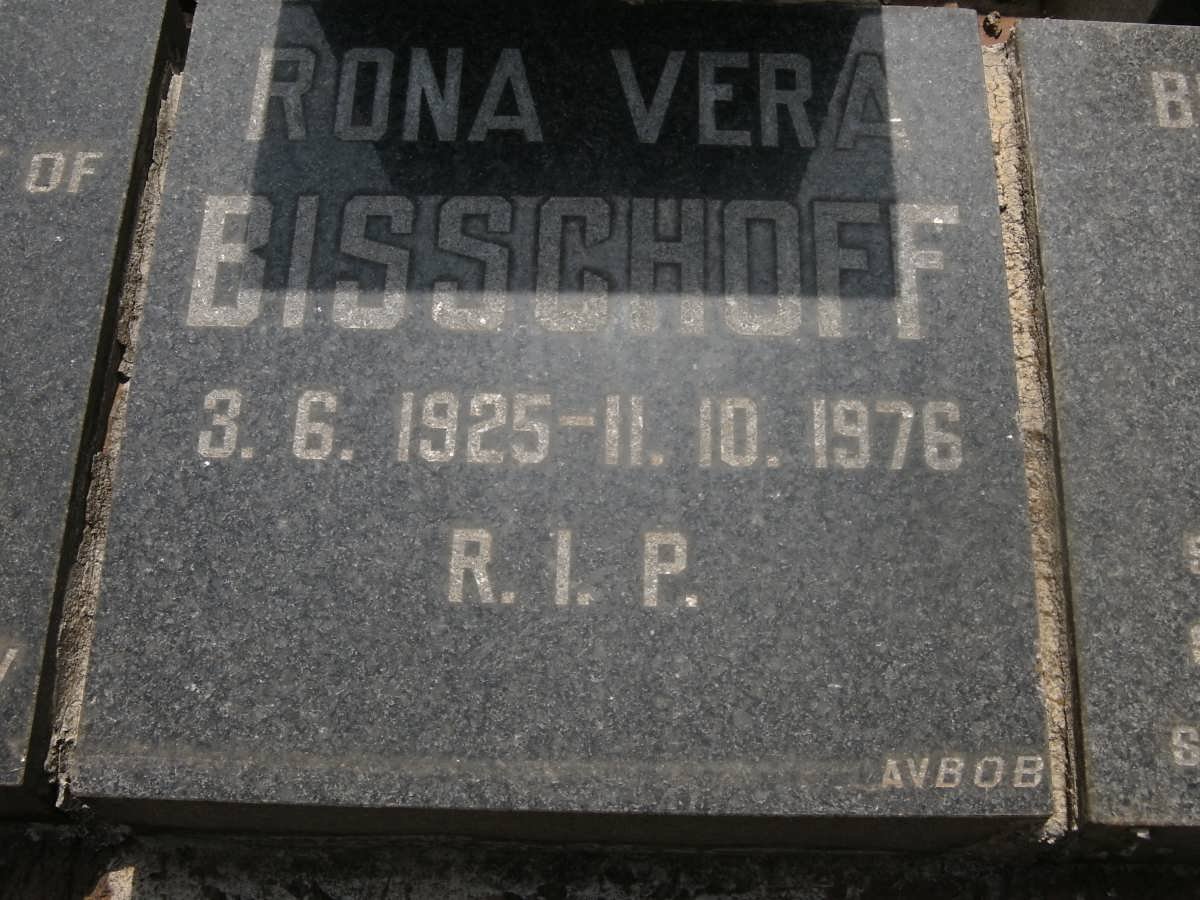 BISSCHOFF D.J.J. 1919-1998 &amp; Rona Vera 1925-1976
