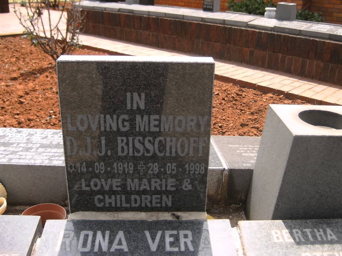 BISSCHOFF D.J.J. 1919-1998 &amp; Rona Vera 1925-1976