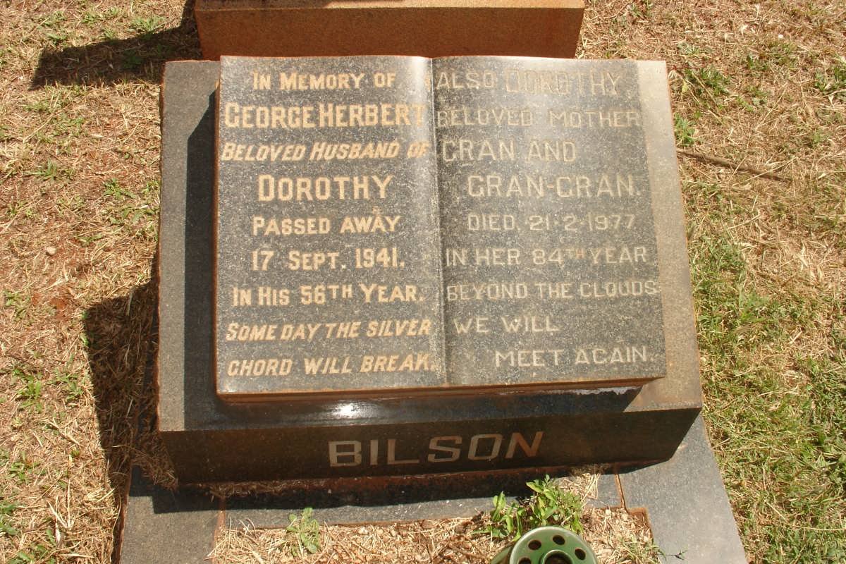 BILSON George Herbert -1941 &amp; Dorothy -1977