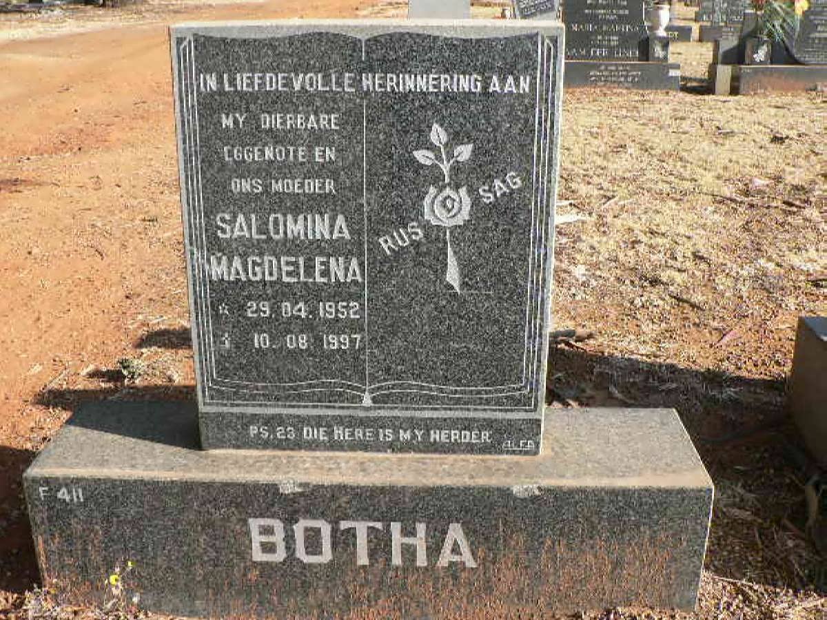 BOTHA Salomina Magdelena 1952-1997