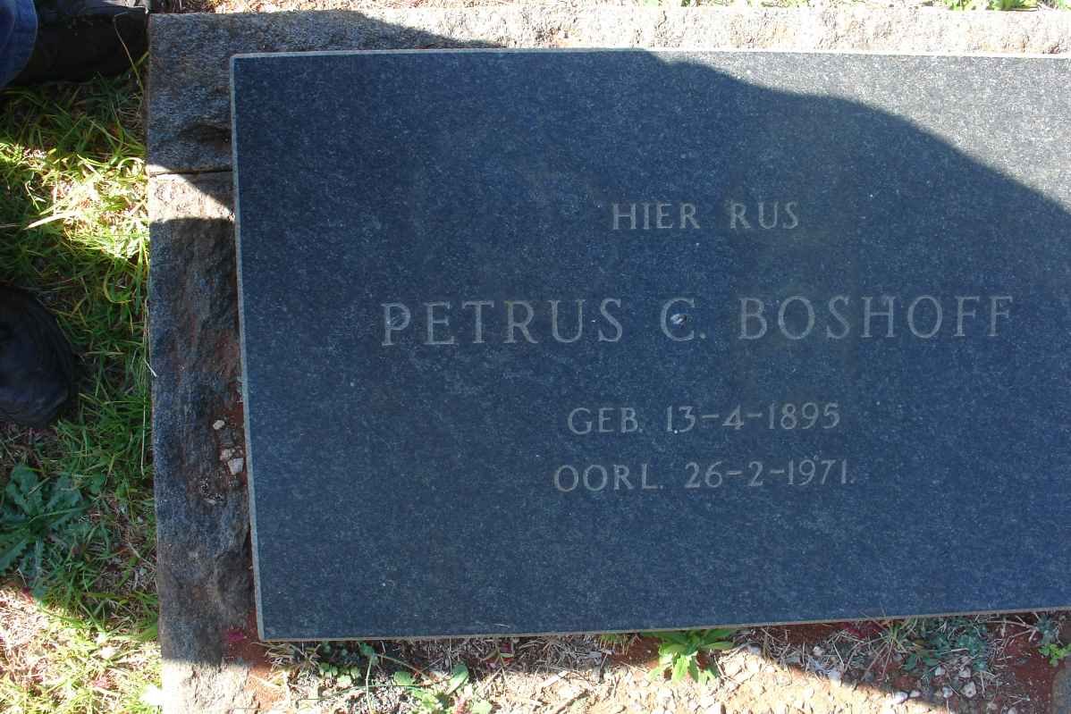 BOSHOFF Petrus C. 1895-1971