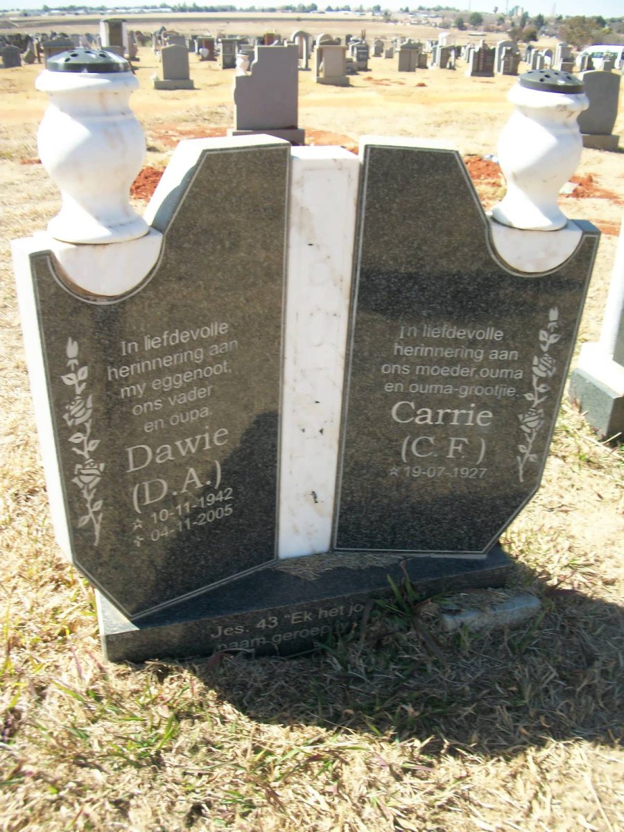 BOTHA D.A. 1942-2005 &amp; C.F. 1927-
