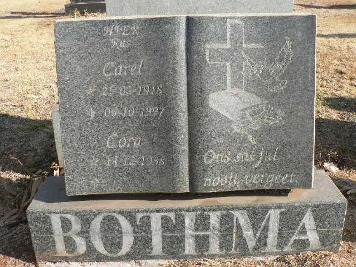 BOTHMA Carel 1918-1997 &amp; Cora 1938-