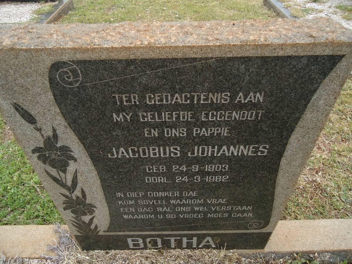 BOTHA Jacobus Johannes 1903-1982