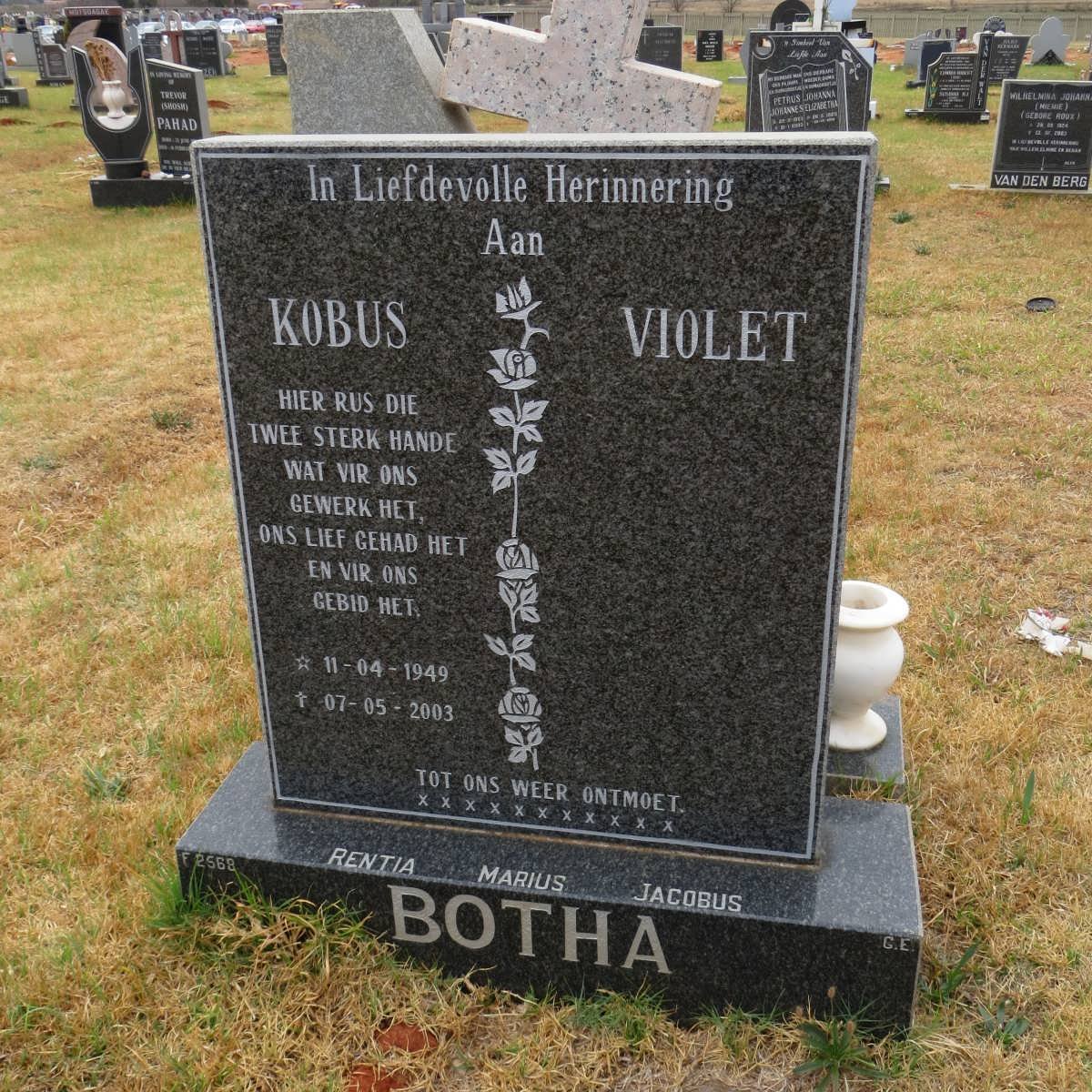 BOTHA Kobus 1949-2003 &amp; Violet