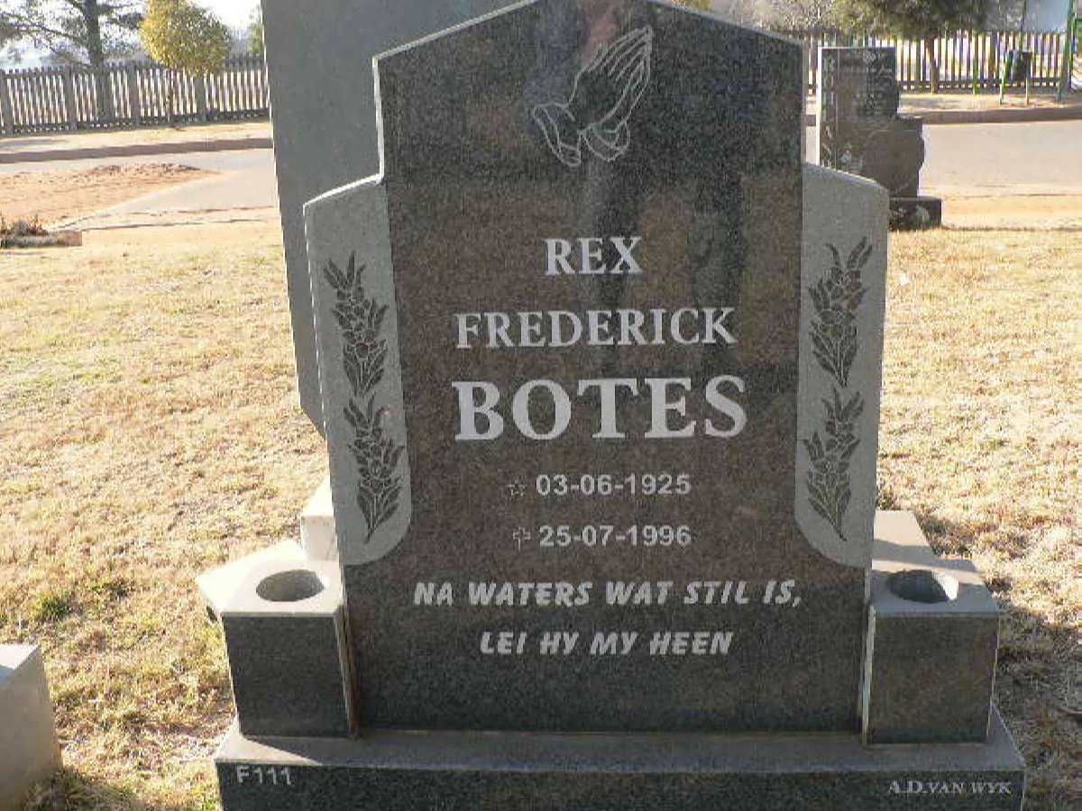 BOTES Rex Frederick 1925-1996