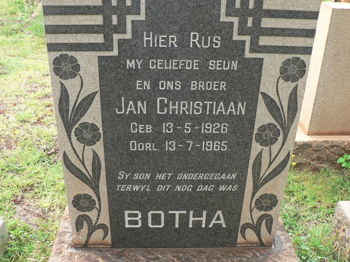 BOTHA Jan Christiaan 1926-1965