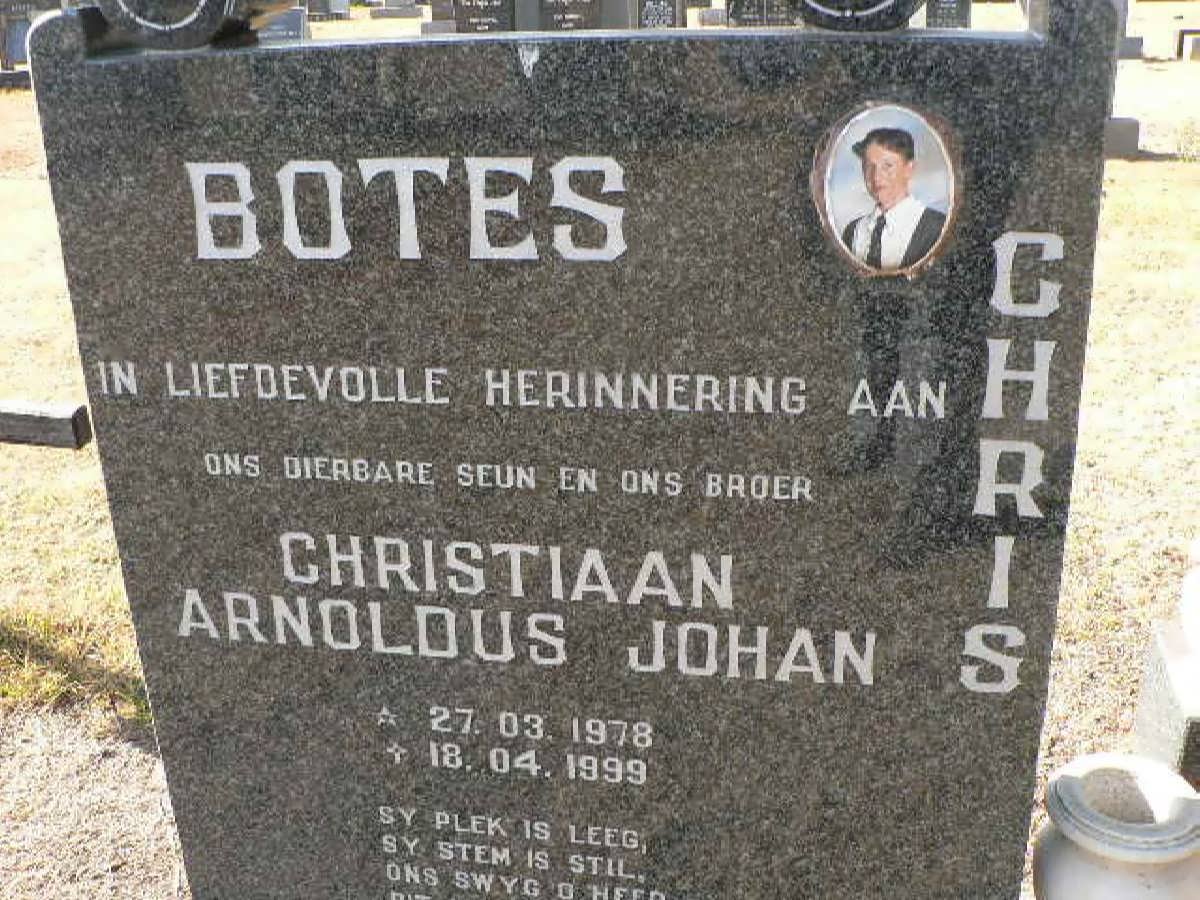 BOTES Christiaan Arnoldus Johan 1978-1999