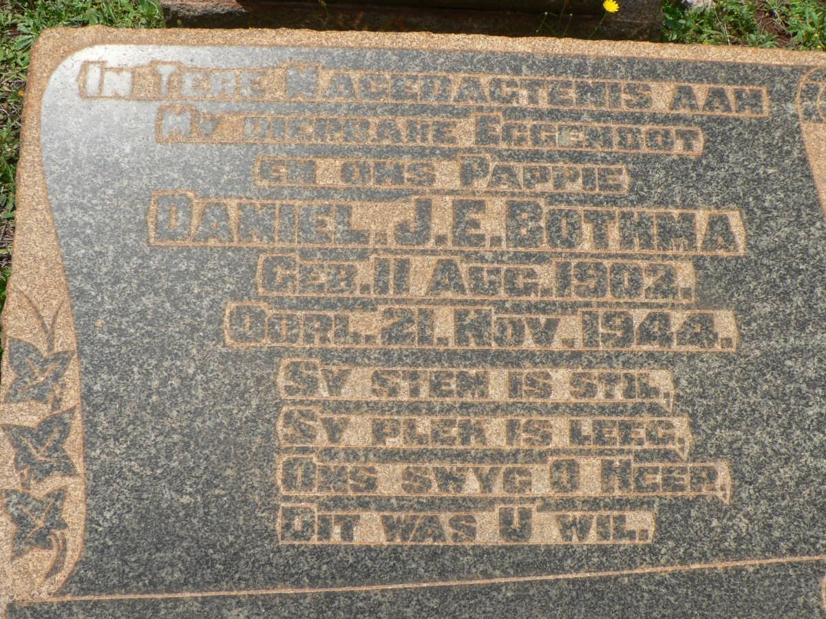 BOTHMA Daniel J.E. 1902-1944