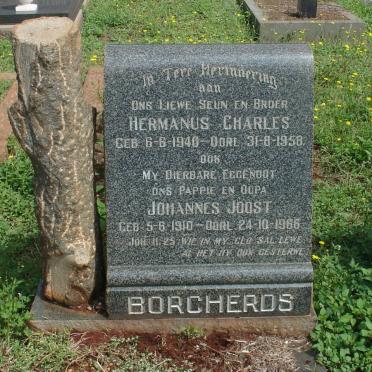 BORCHERDS Hermanus Charles 1940-1958 :: BORCHERDS Johannes Joost 1910-1966