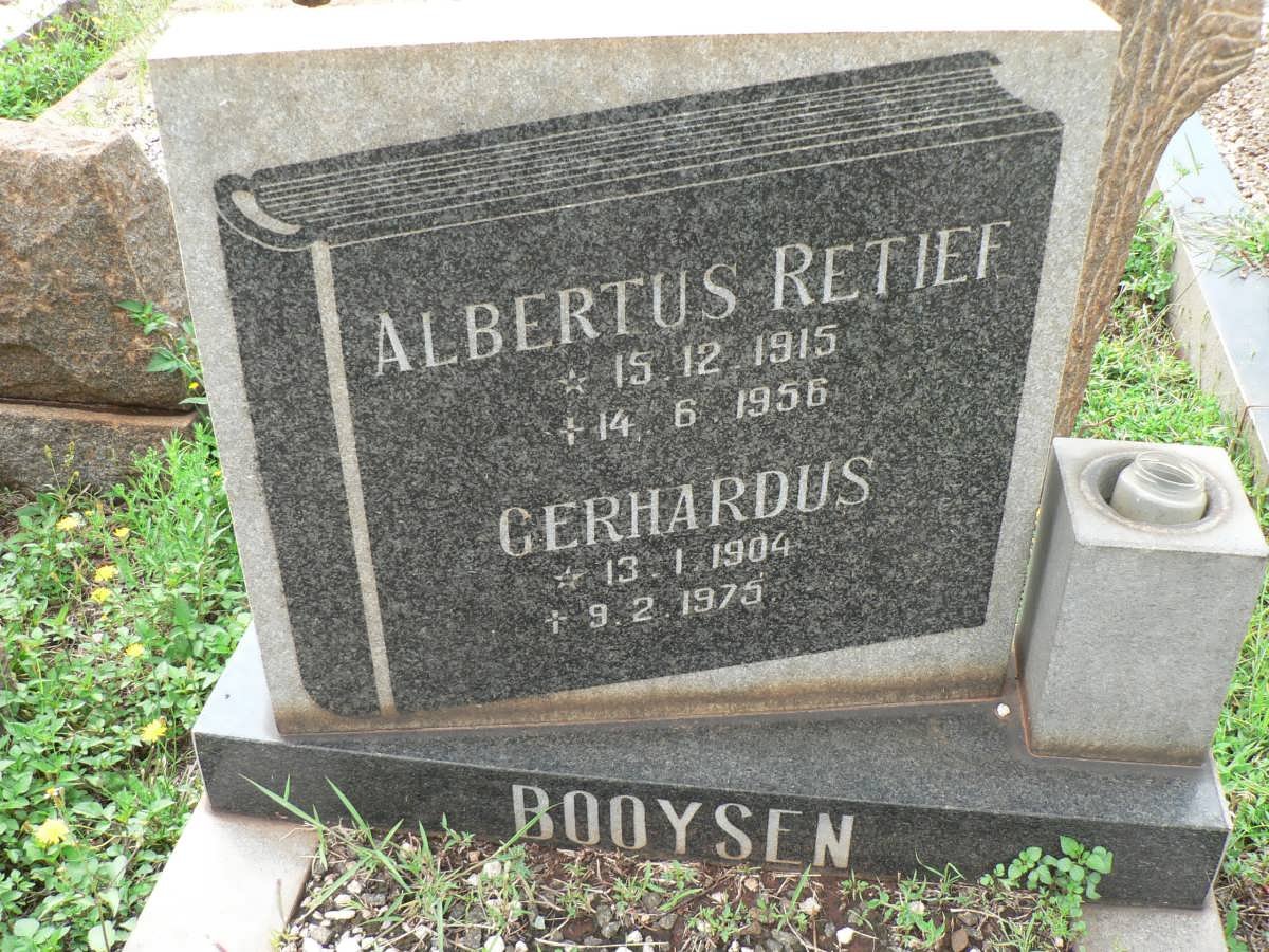 BOOYSEN Albertus Retief 1915-1956 :: BOOYSEN Gerhardus 1904-1975