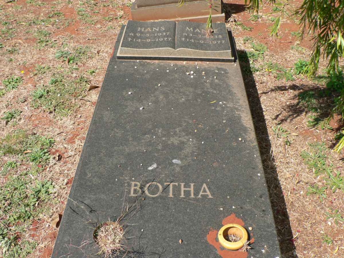 BOTHA Hans 1937-1977 :: BOTHA Manie 1935-1977 