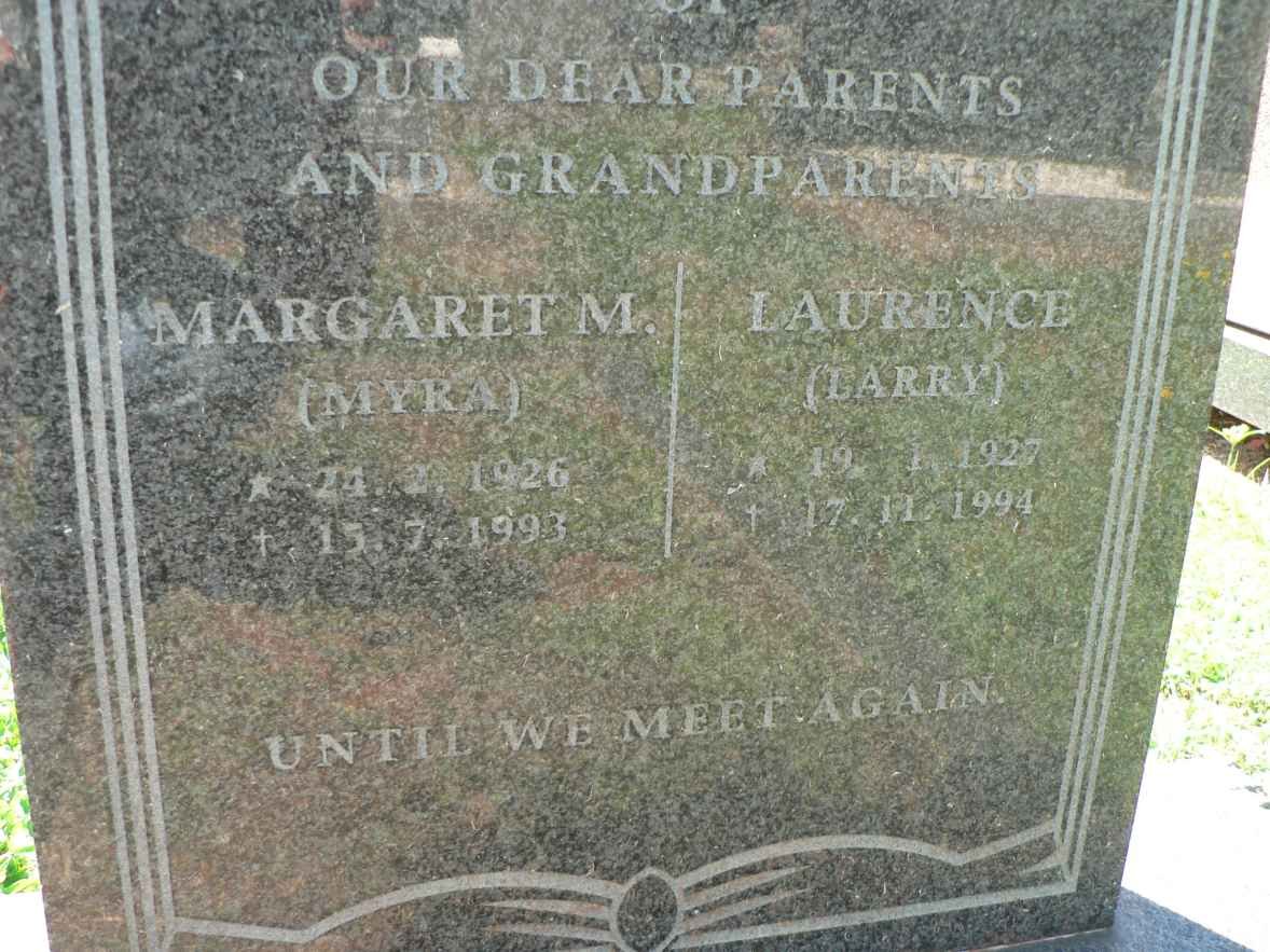 BOYLE Laurence 1927-1994 &amp; Margaret M. 1926-1993