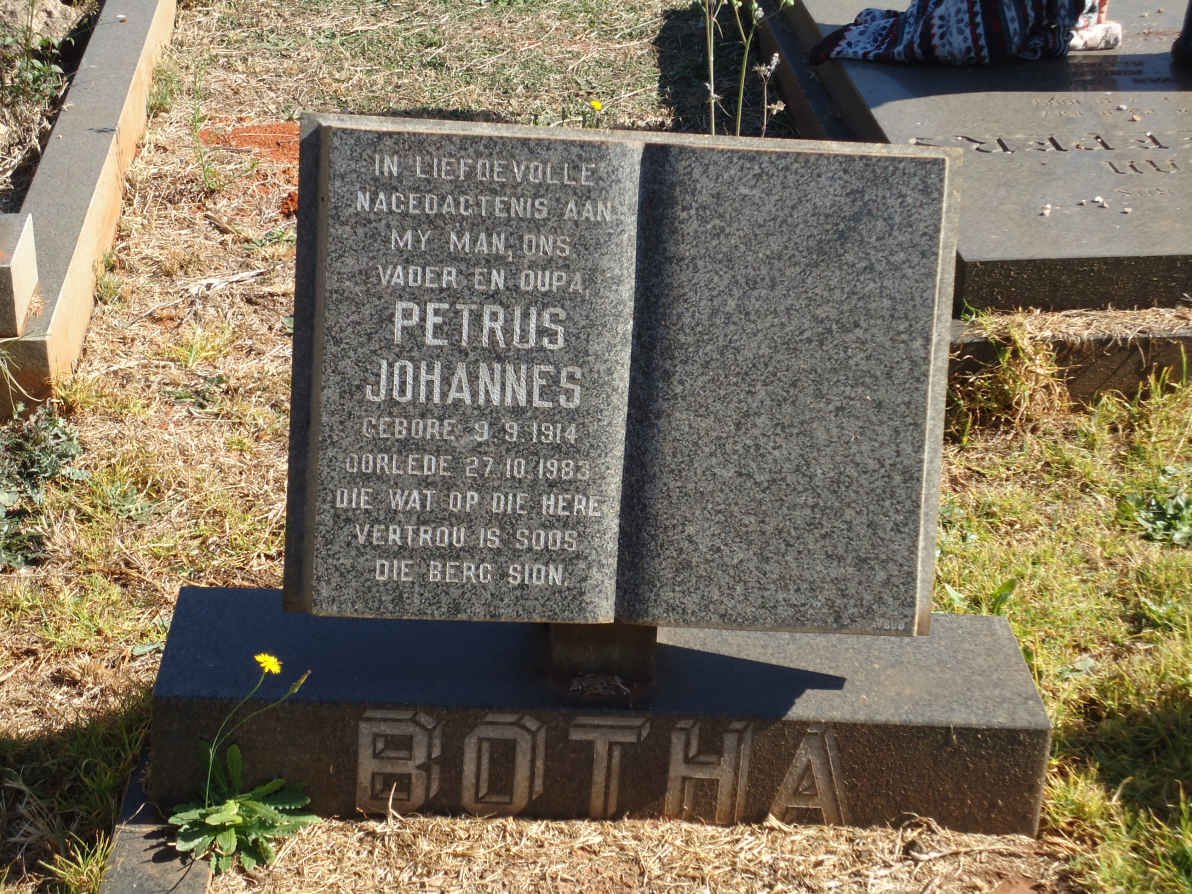BOTHA Petrus Johannes 1914-1983