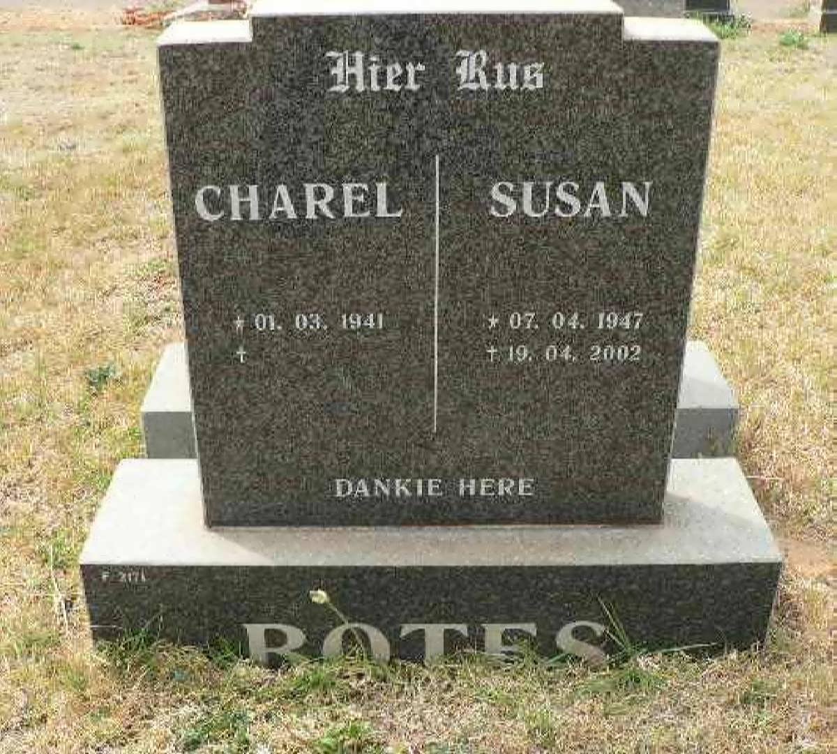 BOTES Charel 1941- &amp; Susan 1947-2002