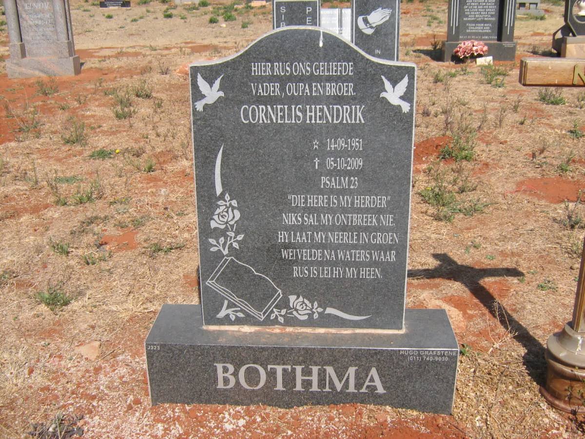 BOTHMA Cornelis Hendrik 1951-2009