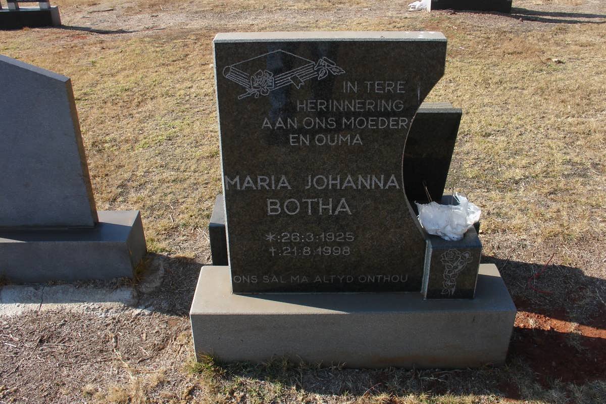 BOTHA Maria Johanna 1925-1998