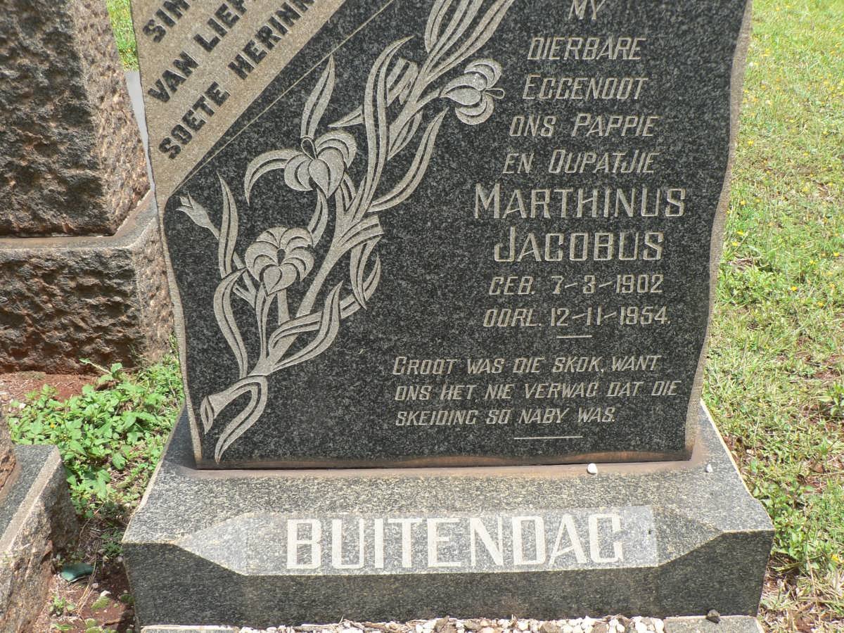 BUITENDAG Marthinus Jacobus 1902-1954