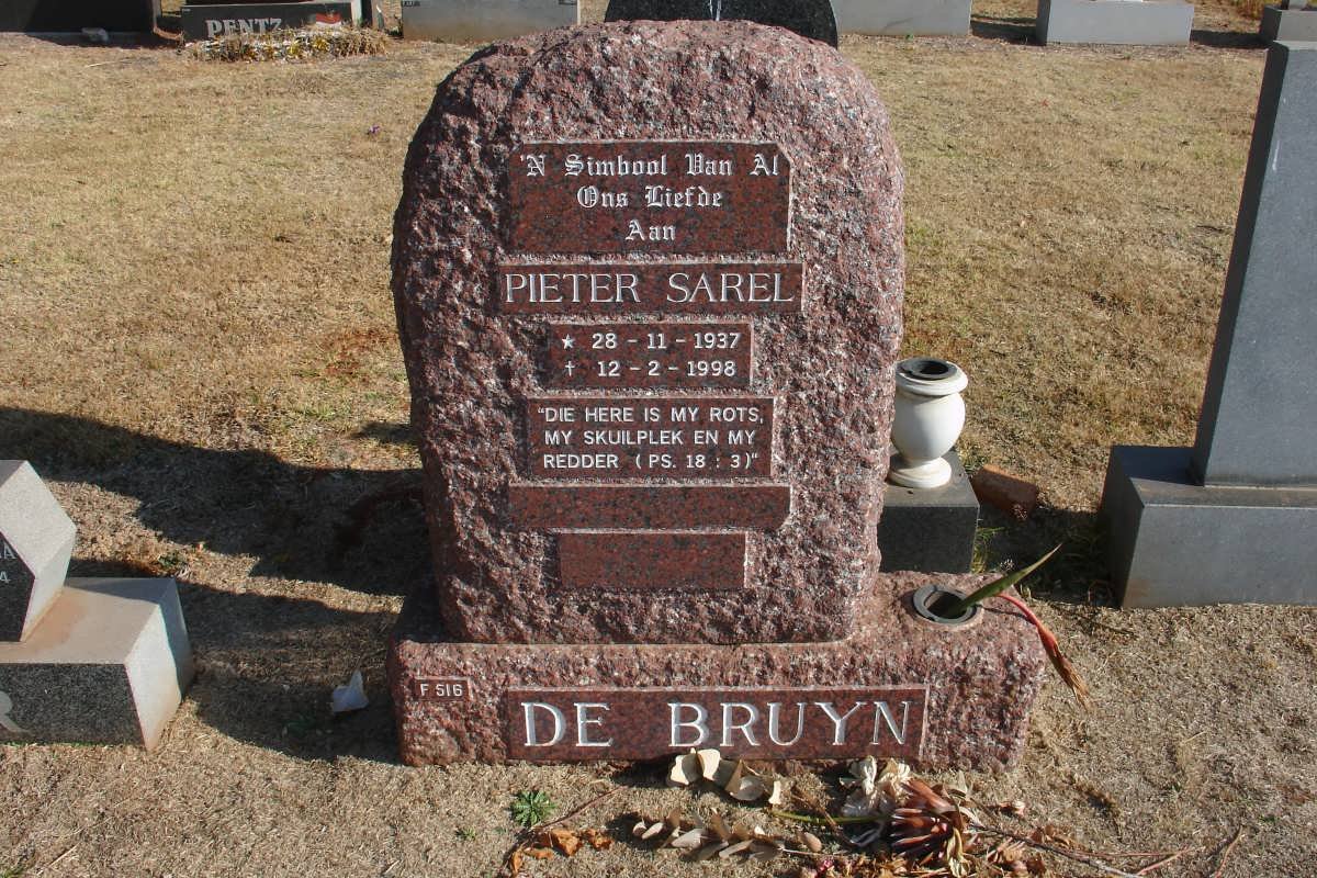 BRUYN Pieter Sarel, de 1937-1998