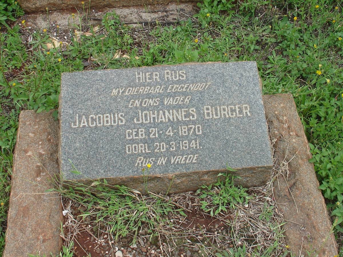 BURGER Jacobus Johannes 1870-1941