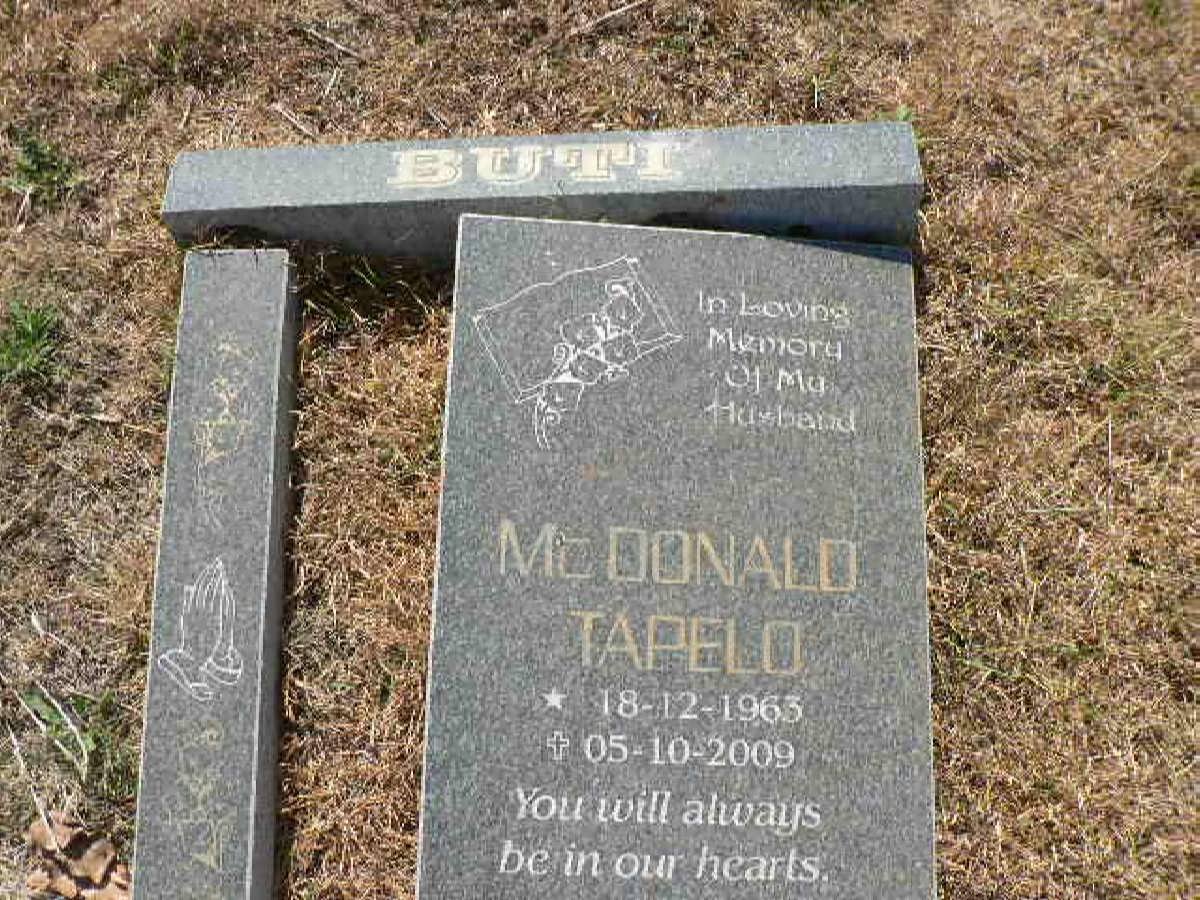 BUTI McDonald Tapelo 1963-2009