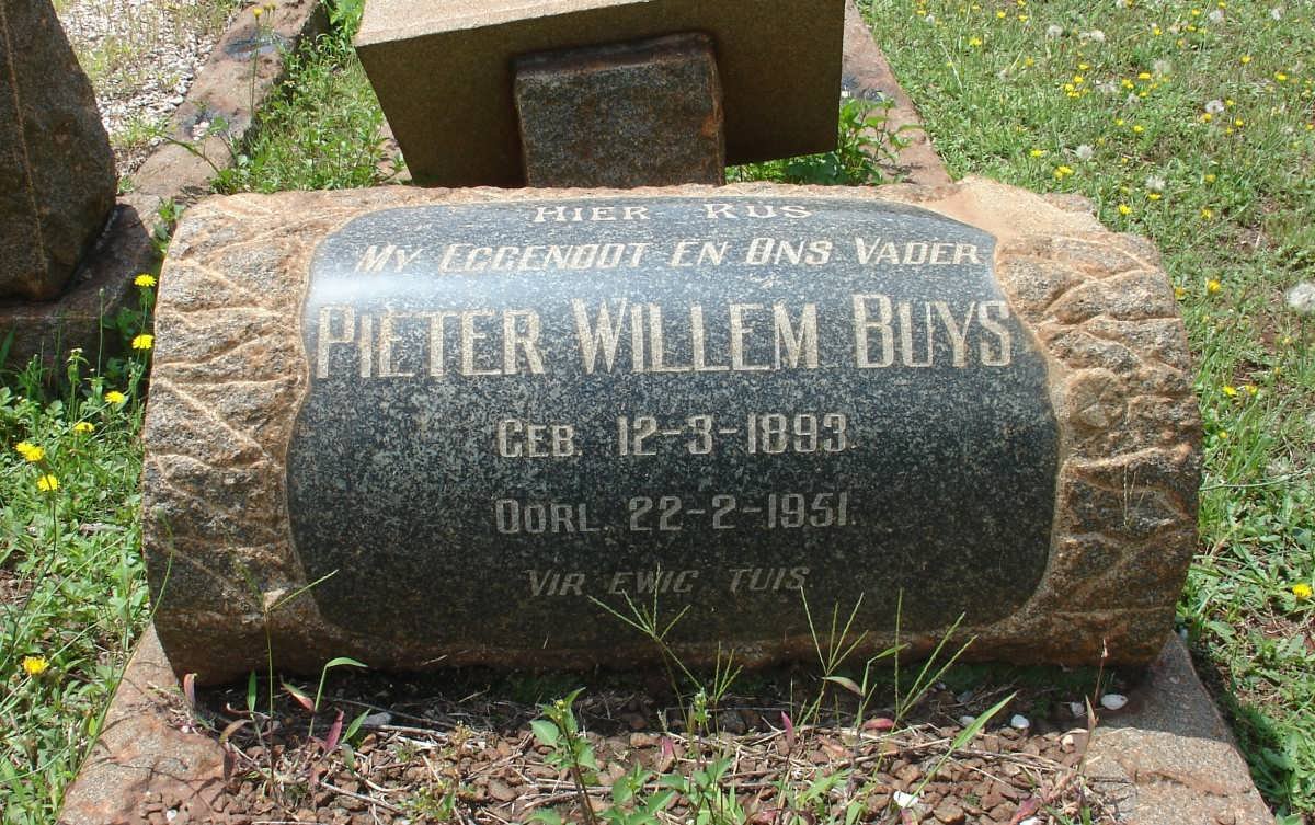 BUYS Pieter Wilem 1893-1951