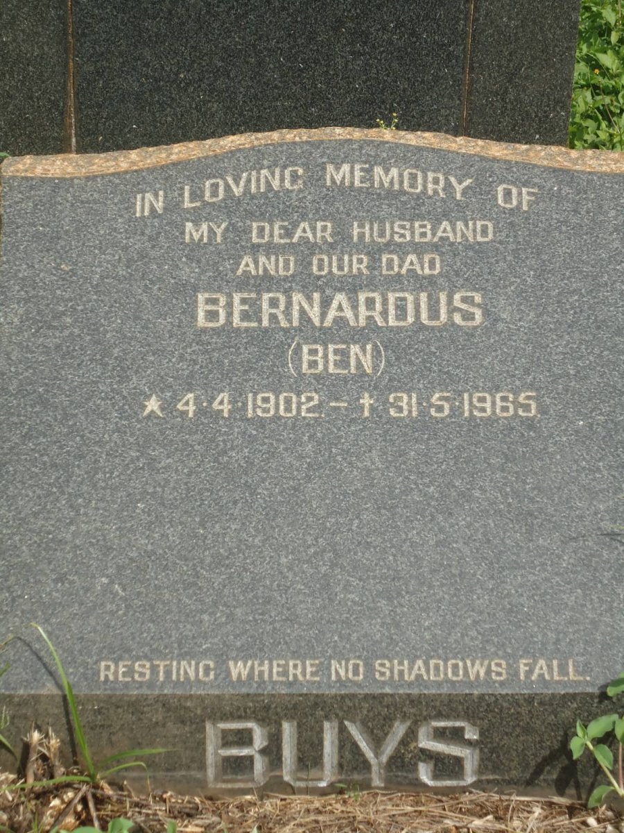 BUYS Bernardus 1902-1965
