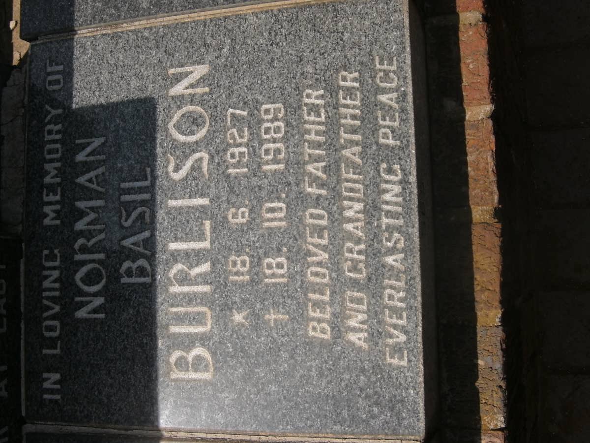 BURLISON Norman Basil 1927-1989