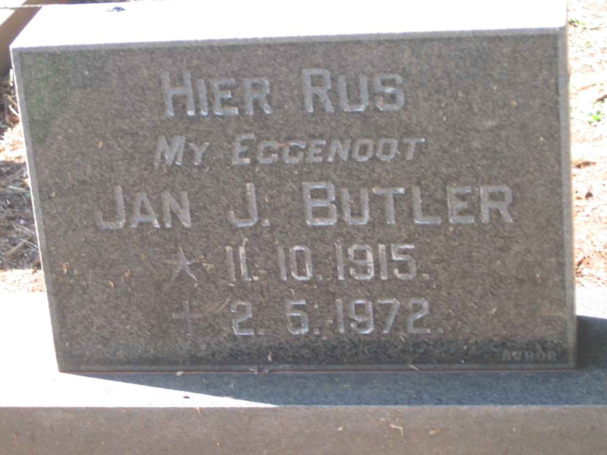 BUTLER Jan J. 1915-1972