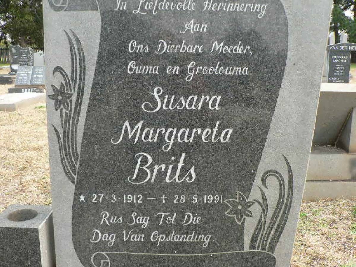 BRITS Susara Margareta 1912-1991
