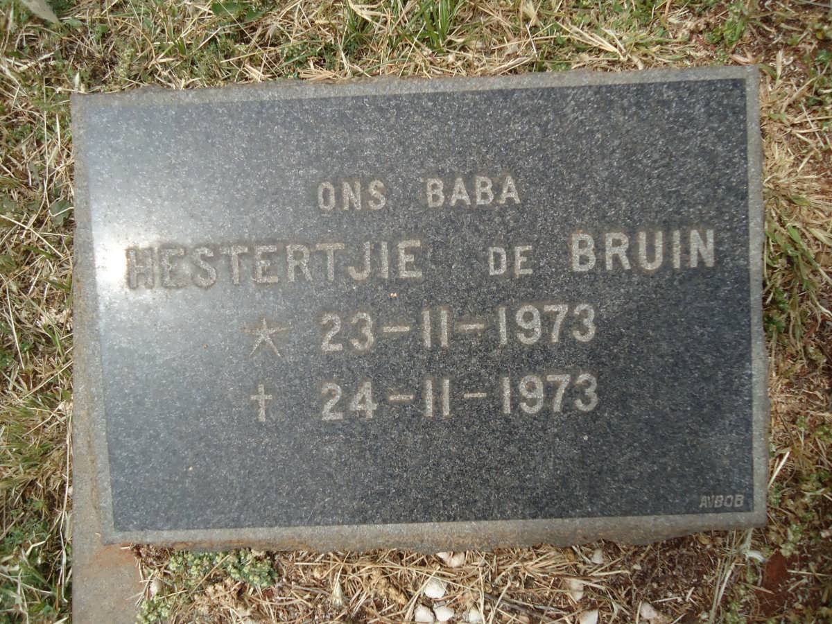 BRUIN Hestertjie, de 1973-1973