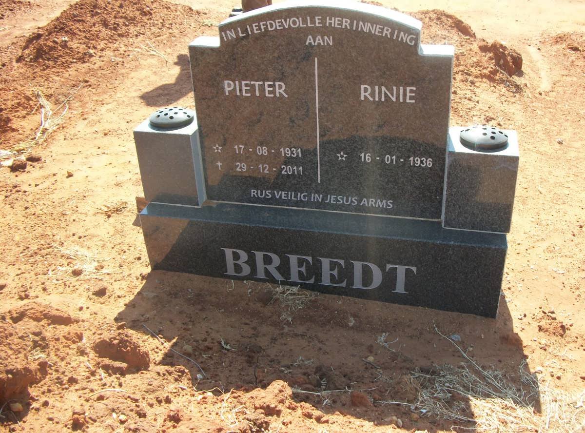 BREEDT Pieter 1931-2011 &amp; Rinie 1936-